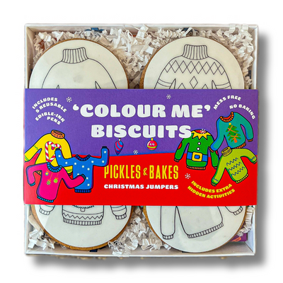 Christmas Jumper 'Colour Me' Biscuits