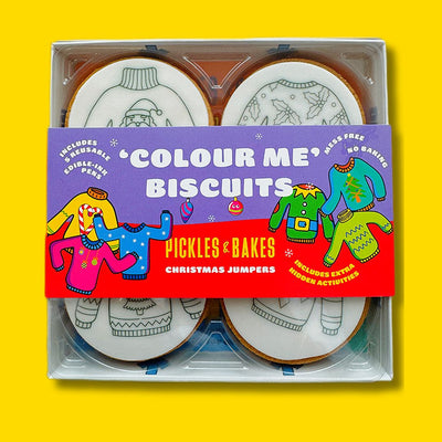 Christmas Jumper 'Colour Me' Biscuits